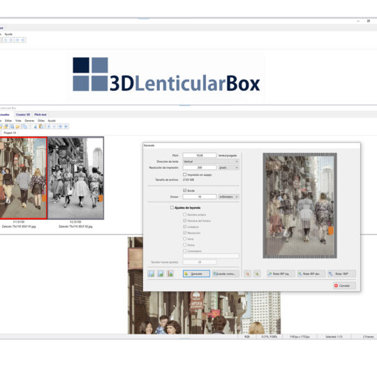 Software y Formación de Impresión Lenticular